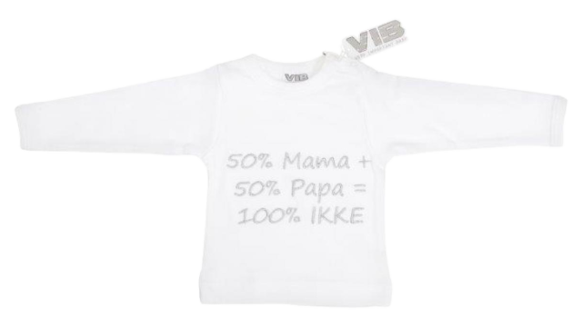 T-Shirt '50%mama + 50%papa = 100% IKKE' 6M