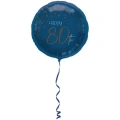 Folieballon Elegant True Blue 80 Jaar