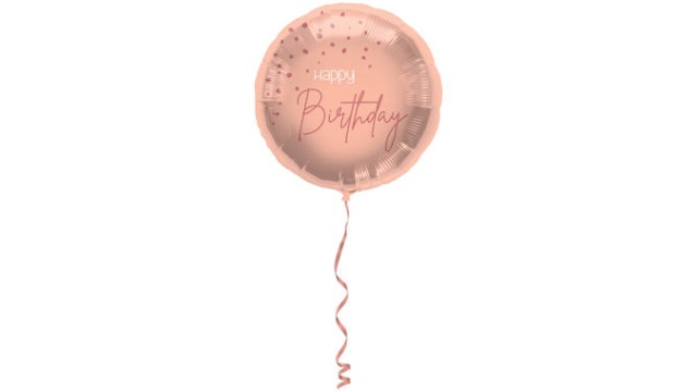 Folieballon Elegant Lush Blush Happy Birthday
