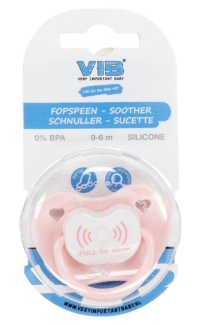 VIB Speen Orthodontisch Roze 'PULL for alarm'