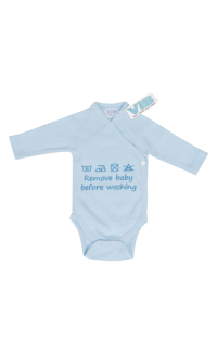 Overslag Romper 'Remove baby before washing'