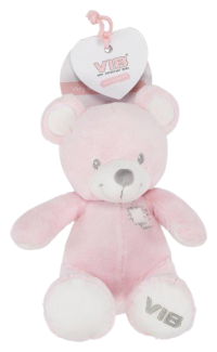 Pluche Bear Zittend 35cm Roze