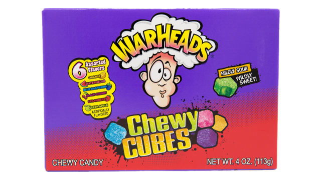War Heads Sour Chewy Cubes Theatre Box 113g