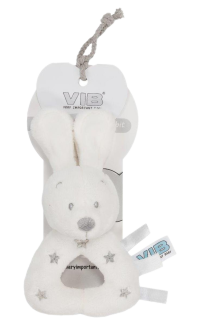 Pluche Konijn Rammelaar Wit