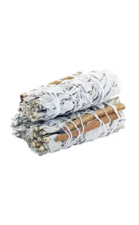 White Sage & Cinnamon Smudge Stick 10cm