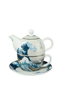 Theepot met kopje - Hokusai
