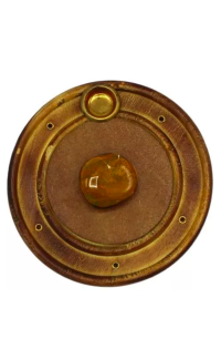 Tiger Eye Mango Wood Incense Holder