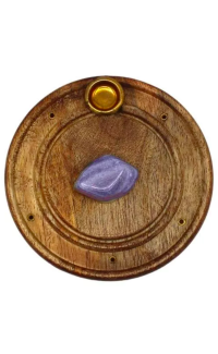 Lapis Lazuli Mango Wood Incense Holder