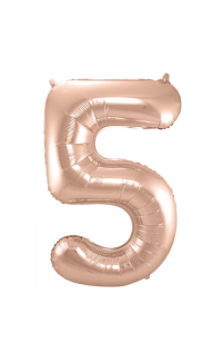 Foil Balloon Number 5 - Rose Gold - 86 cm