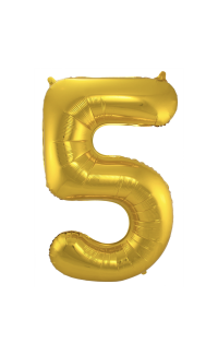 Foil Balloon Number 5 - Gold - 86 cm