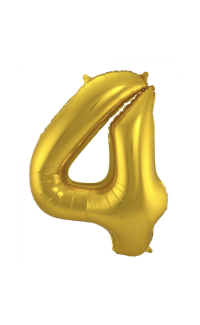 Foil Balloon Number 4 - Gold - 86 cm