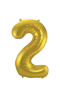 Foil Balloon Number 2 - Gold - 86 cm