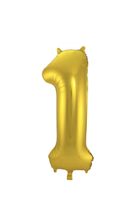 Foil Balloon Number 0 - Gold - 86 cm