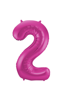 Foil Balloon Number 2 - Magenta - 86 cm