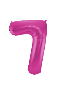 Foil Balloon Number 7 - Magenta - 86 cm