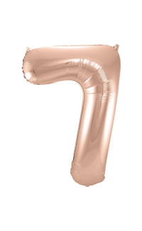 Foil Balloon Number 7 - Rose Gold - 86 cm