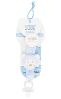 Blauw Pluche Speenkoord Met Apenhoofd