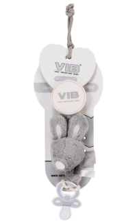 Pluche Speenkoord Grijs Konijn