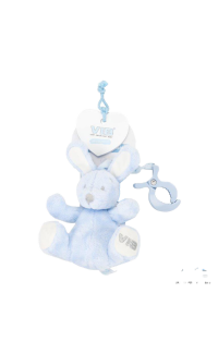 Pluche Konijn Met Trekkoord en Clip (Zittend) Blauw